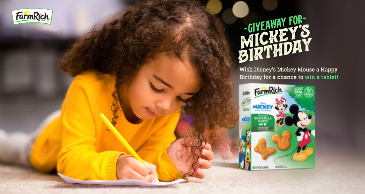 FarmRichSnacks's tweet photo. Ready to WIN a TABLET?!?
Enter here (by 11/16/20) for your chance: https://t.co/B4ybtZBIHt
#HBDMickey https://t.co/83A3UVRbmj