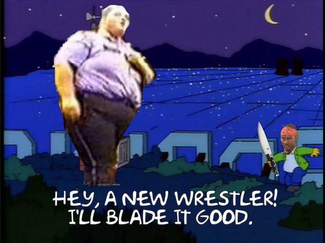 Simpsons wrestling memes tweet media