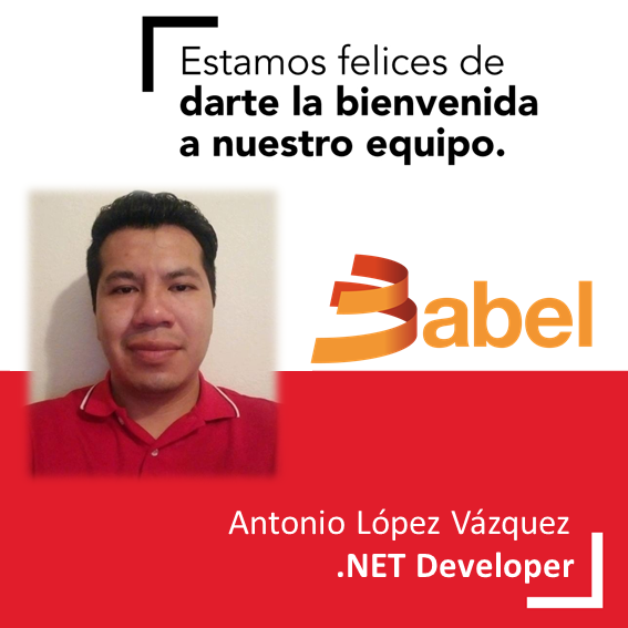 EmpleosOgum's tweet photo. ¡Bienvenido Antonio a la familia Babel! 
#NETDeveloper #TrabajoSiHay #TransformandoVidas https://t.co/uq2qn5zYZ9
