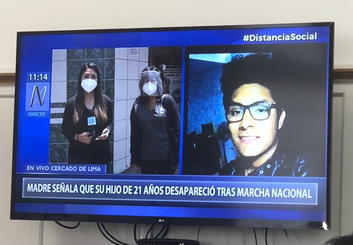 ¿Alguien ha visto a GUSTAVO CHANTA VILLCA? Se comunicó con su mamá por última vez ayer a la 10:30 PM desde la marcha. Es estudiante de derecho de San Marcos.