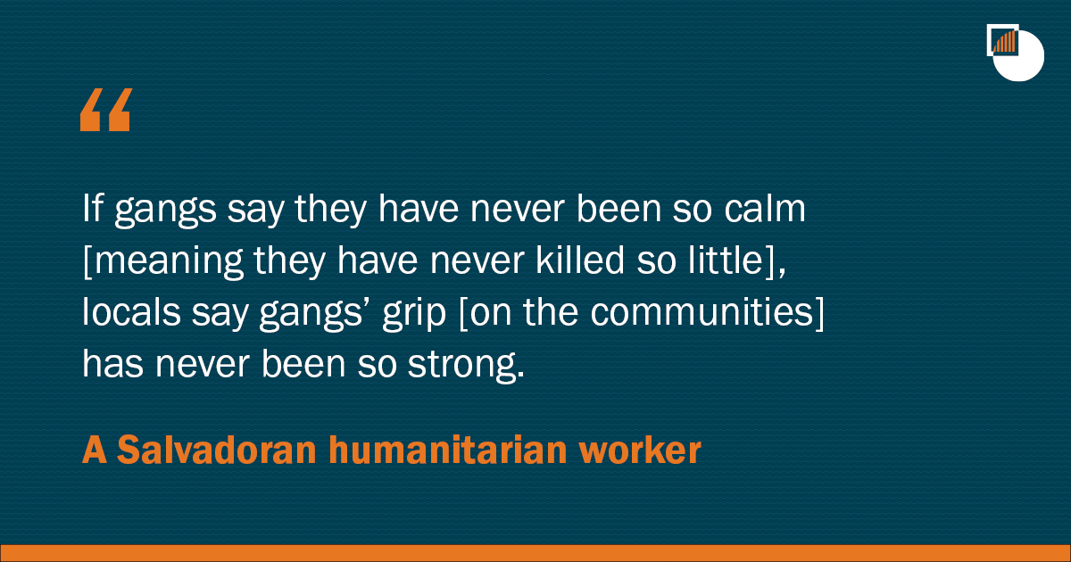 The MS-13 and 18th Street gang even exploited lockdowns to advertise themselves as champions of communities, handing out food bags/masks & forgiving some protection payments.But their motive was not so much altruistic as pragmatic, aimed at tightening their grip on communities