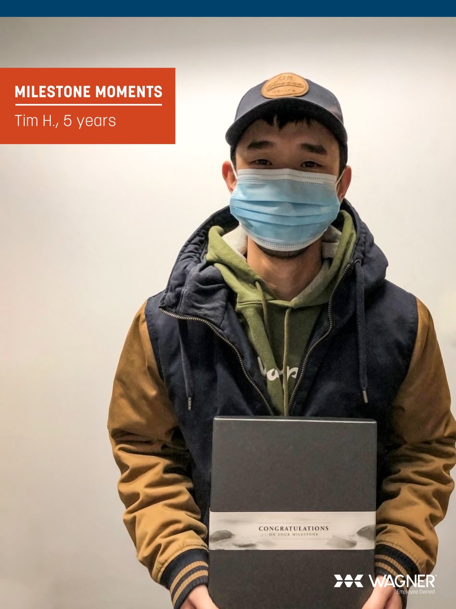 Today we’re excited to celebrate another shareholder work anniversary! Congrats to Tim for hitting your 5 years of service milestone at Wagner. We appreciate all your hard work and your continuous strive for excellence in everything you do. #HowWeWagner