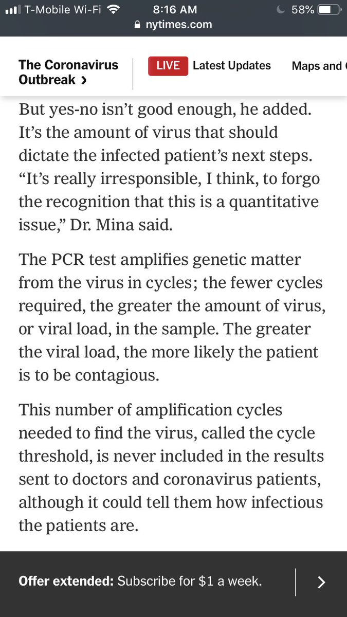 How is the  #PCR  #Casedemic fraud still going on?  @LynnFynn3 had been screaming about this for ages...Perhaps, when everything appears to be botched in one’s favor...it should no longer be looked at as mistakes?  @zerohedge  https://www.zerohedge.com/political/fauci-admitted-truth-about-covid-19-tests-july-and-has-misled-public https://www.nytimes.com/2020/08/29/health/coronavirus-testing.html