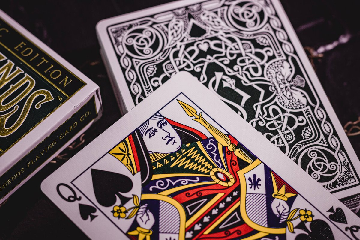 JPGAMESltd's tweet photo. The 353 Celtic Edition from Legends features artwork by Stuart Palm, Pre-Crushed Master Finish card stock, and a Cold Foil tuck box with multi-level embossing. 

https://t.co/5kL5MOrtbv https://t.co/6XPl5MAsOf