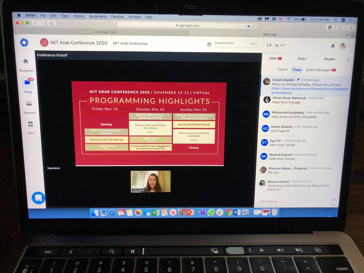 MITarabconf's tweet photo. We are live 🔥🔥 Go to Hopin and join https://t.co/txCoaJYmPy