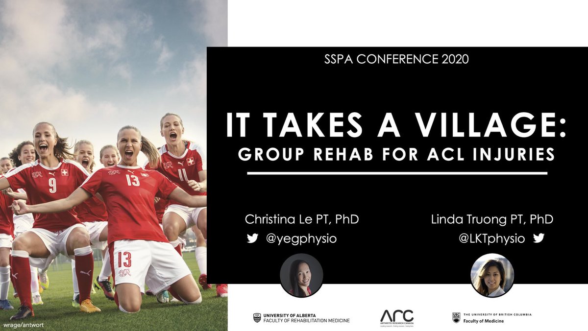 DrSportSante's tweet photo. Kudos @LKTphysio @yegphysio group rehab for #ACL. Walk the talk and present as a team 💪🏼🙏👏🔗
Future of #physiotherapy - the ACLs need #aclnerds https://t.co/snqSYQPLa4