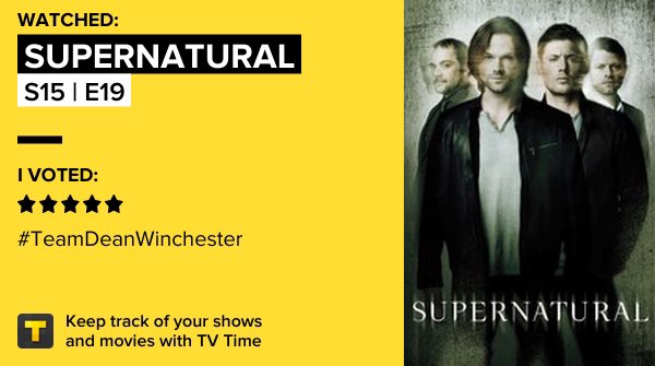 Este habría sido el final perfecto. Tal cual. #Supernatural - S15 | E19 en TV Time tvtime.com/r/1tOYR