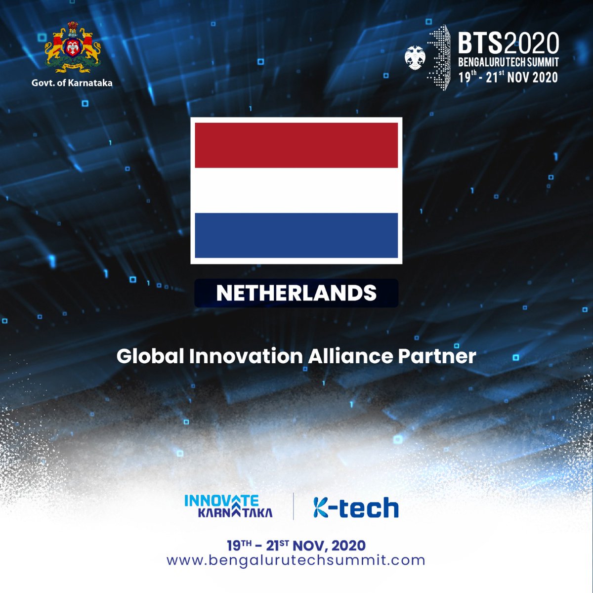 blrtechsummit's tweet photo. We’d like to thank the Dutch delegation for hosting a session on “Explore the Digital Way for Indian Startups to Expand to the Netherlands”. Be a part of this international session during Bengaluru Tech Summit 2020. Register: https://t.co/8YcjJYfxyR
#BTS2020 #NextIsNow https://t.co/sYgerlqB1G