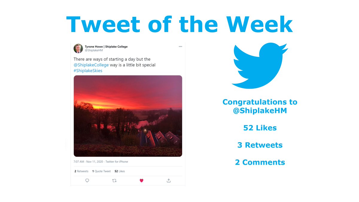 ShiplakeCollege's tweet photo. Tweet of the Week! Congratulations @ShiplakeHM for this fabulous sunrise picture over the Thames earlier this week. #ShiplakeTweetofTheWeek https://t.co/MJH9yjA20s