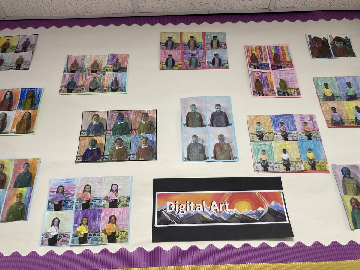 TerraceRoad's tweet photo. We are so proud of our new colourful and cool digital art display in our classroom! #TRPwrens #TRPart #TRPict https://t.co/ronCEF4XqS