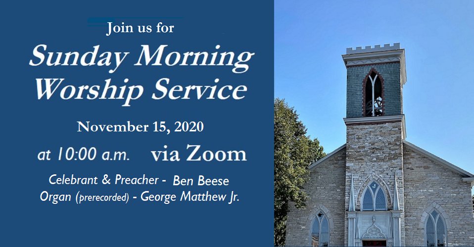 On Sun., Nov. 15th at 10 a.m. Middlebury College student @ben_beese will lead our Sunday Zoom Worship.   Our organist George Matthew Jr. (assisted by his wife Sherri) has pre-recorded a prelude &amp; postlude. Login info and bulletin at ststephensmidd.org/all-event-list…