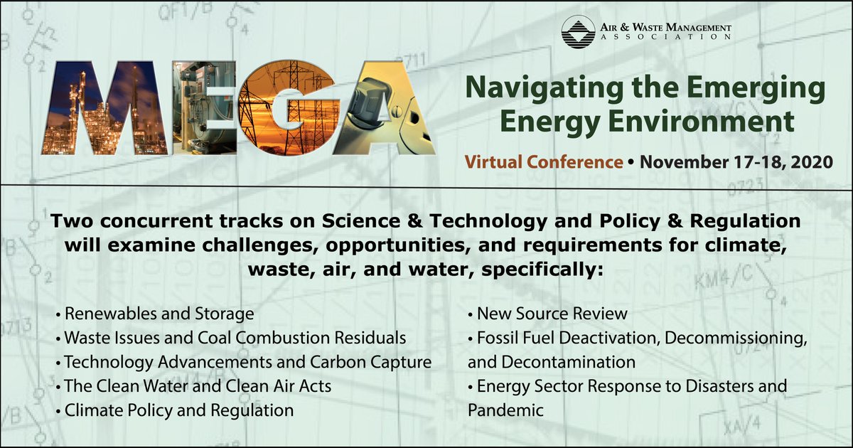 NCarbonCaptureC's tweet photo. On Tuesday, Nov. 17, our director John Northington appears at @AirandWaste's Virtual #MEGASymposium. Catch the session “Carbon Research and Technology Advancements for the Future” and learn how #carboncapture provides a path to net zero. Register: https://t.co/QW0CrYJ3w6 https://t.co/DBCrJwOw0X