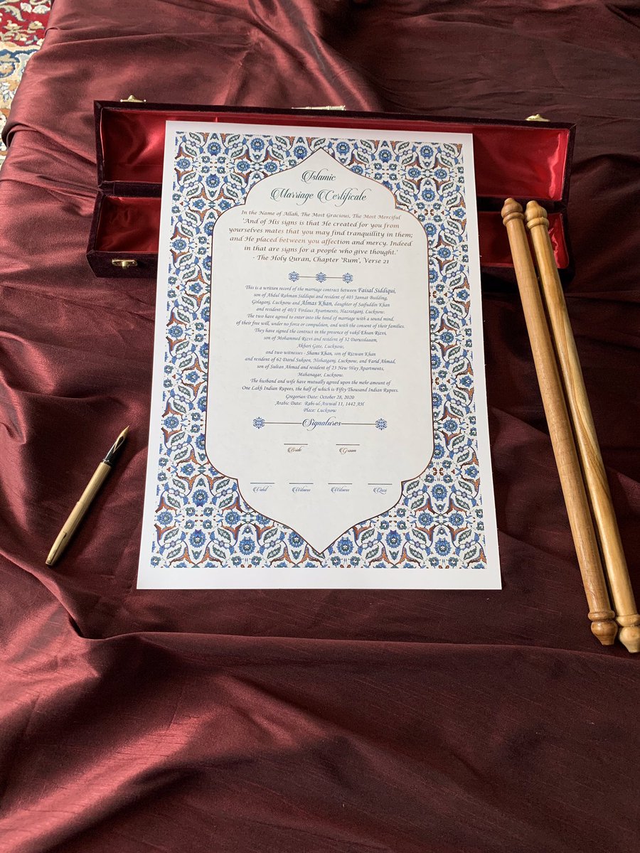 nikah nama in english