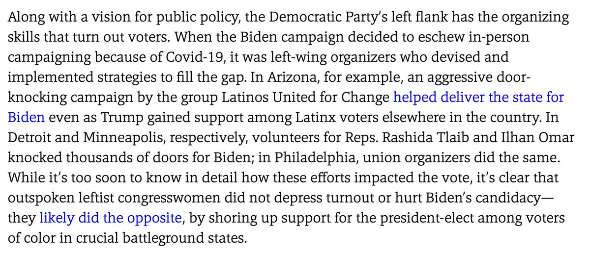 This was all the more true this year, during the pandemic, when much of the party apparatus and the Biden campaign de-emphasized in-person voting: