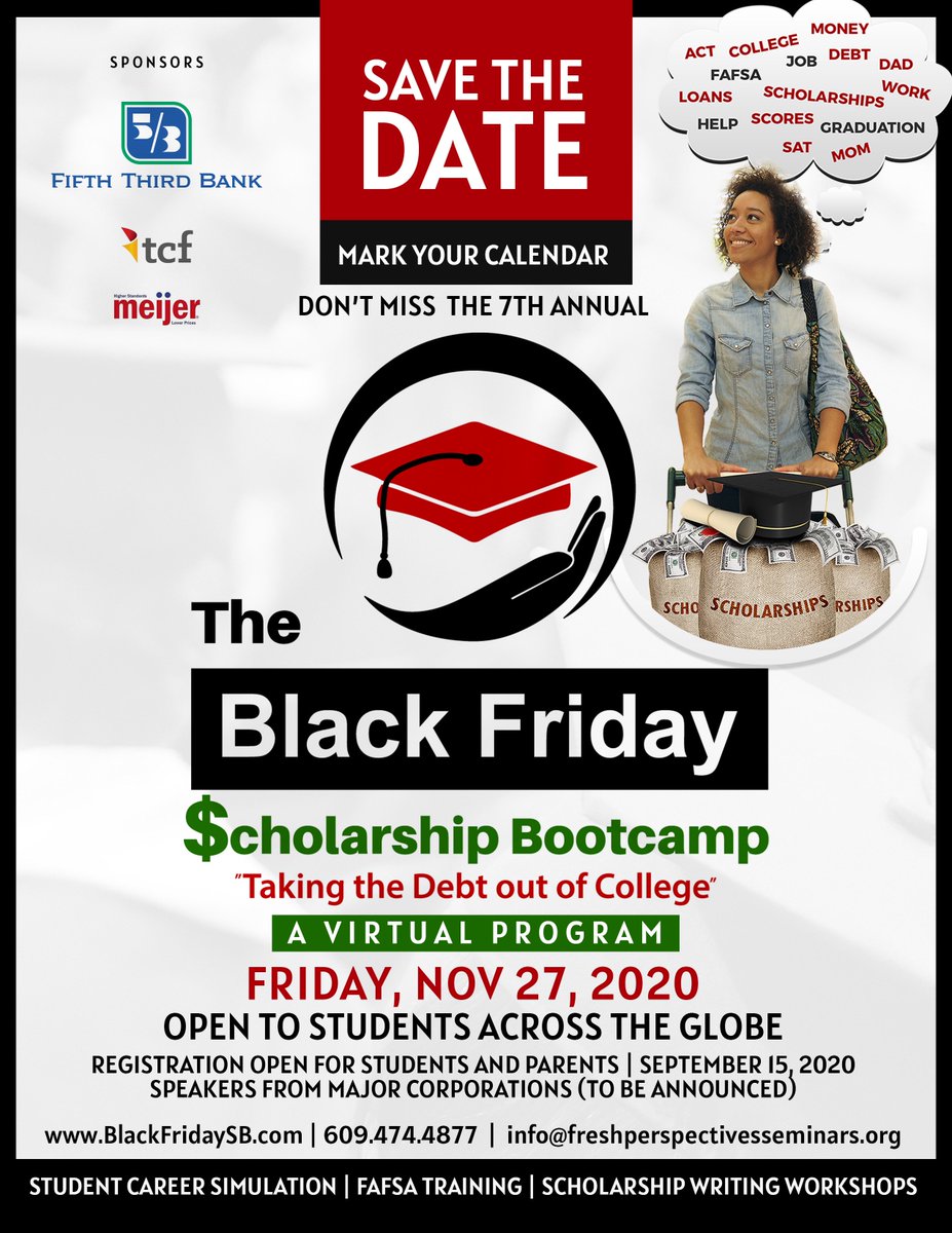 Parents, are you struggling to pay for your kids college? Join us on 11/27 at our Black Friday Scholarship Bootcamp to learn how to save money on college. #scholarships #DebtFreeCollege