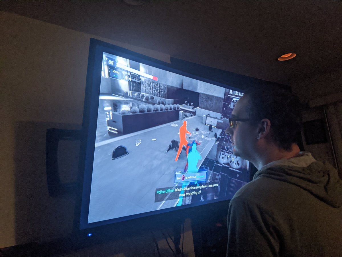 Marvel's Spider-Man PS4 (2018) was hard to play for my legally blind/low vision fiance. Watching him play the remaster, and Miles Morales  #ps5   has been extraordinary, thanks to our features that help low vision players! Accessiblity is important.