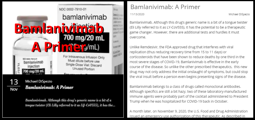 Michael DiSpezio (@mdispezio) on Twitter photo Bamlanivimab. The first emergency-approved therapeutic that addresses COVID19 early stages. My latest blog introduces this monoclonal antibody covid19.michaeldispezio.com @TIAscience <a href="/CTScience/">CT Science Teachers</a> <a href="/AlfonsoSDGs/">Alfonso Navarro Carvallo #ESDfor2030 #SDGs #ODS</a> <a href="/MadForMaple/">Kevin O’Shea</a> <a href="/JuliaFliss/">Julia Fliss 🌎🌐⚛️ #ISTELive</a> <a href="/sleuthacademy/">Dr. Lisa Milenkovic</a> <a href="/caroyce/">Christine Anne Royce, Ed.D.</a> <a href="/stevecattz/">Prof Stephen Catterall</a> <a href="/MrGorman1/">Jim Gorman</a>
<a href="/NSTA/">National Science Teaching Association</a> Bamlanivimab. The first emergency-approved therapeutic that addresses COVID19 early stages. My latest blog introduces this monoclonal antibody covid19.michaeldispezio.com @TIAscience <a href="/CTScience/">CT Science Teachers</a> <a href="/AlfonsoSDGs/">Alfonso Navarro Carvallo #ESDfor2030 #SDGs #ODS</a> <a href="/MadForMaple/">Kevin O’Shea</a> <a href="/JuliaFliss/">Julia Fliss 🌎🌐⚛️ #ISTELive</a> <a href="/sleuthacademy/">Dr. Lisa Milenkovic</a> <a href="/caroyce/">Christine Anne Royce, Ed.D.</a> <a href="/stevecattz/">Prof Stephen Catterall</a> <a href="/MrGorman1/">Jim Gorman</a>
<a href="/NSTA/">National Science Teaching Association</a>