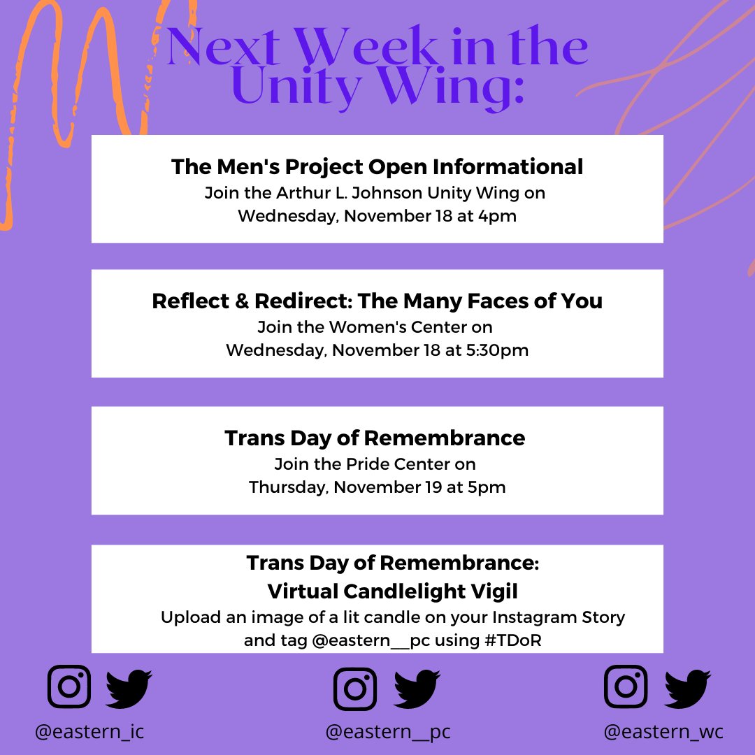 Eastern_PC's tweet photo. Good morning, folks! We hope Friday is giving you a break. Check out some of our upcoming programs that are happening in the Unity Wing now! We're excited to see you there! (ɔ◔‿◔)ɔ ♥ https://t.co/3ov6KECLkI