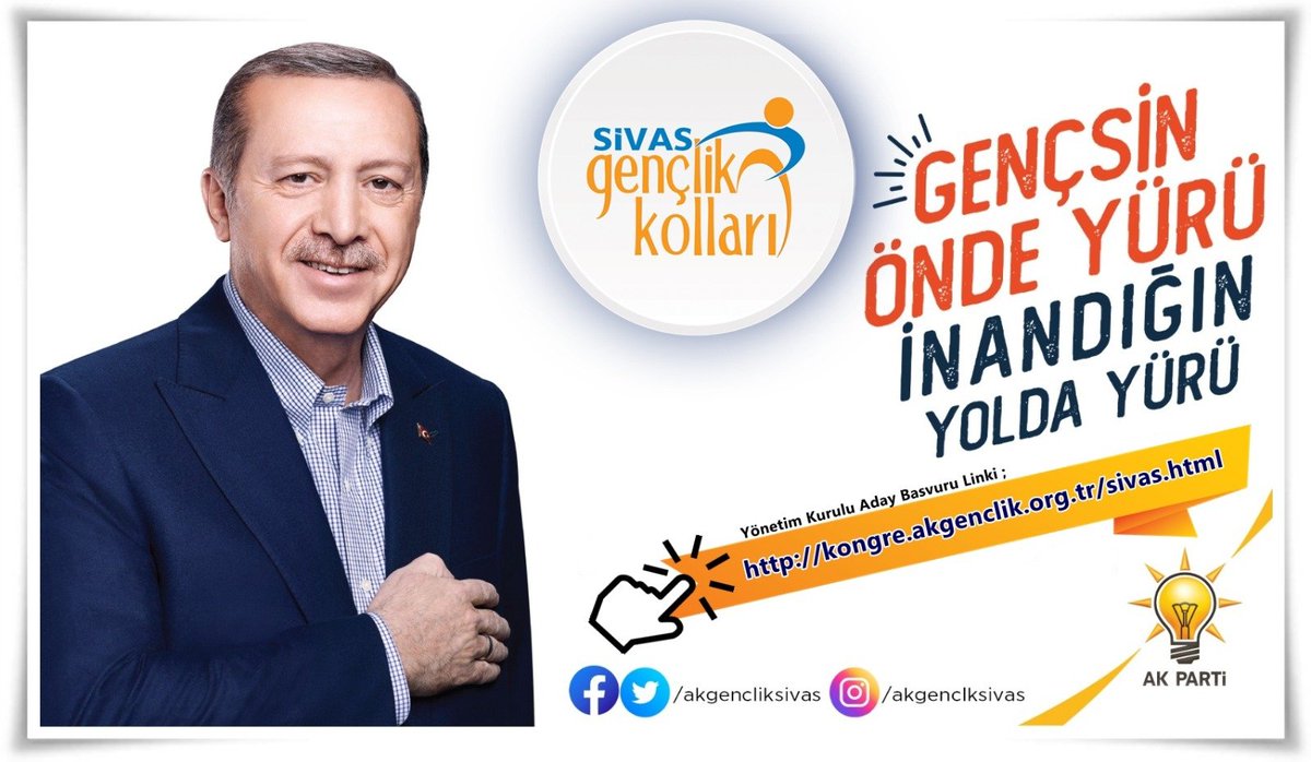 akgencliksivas's tweet photo. Davamıza gönül vermiş 
18 ve 30 Yaş Arası Genç Kardeşlerimizi #TürkiyeİçinİnandığınYoldaYürü’meye davet ediyoruz. 
 Online Başvuru sistemimizden başvuru formunu doldurabilirsiniz.
👇🏻👇🏻👇🏻
https://t.co/iDPkDBjRxc https://t.co/ZQUxOO33Ny