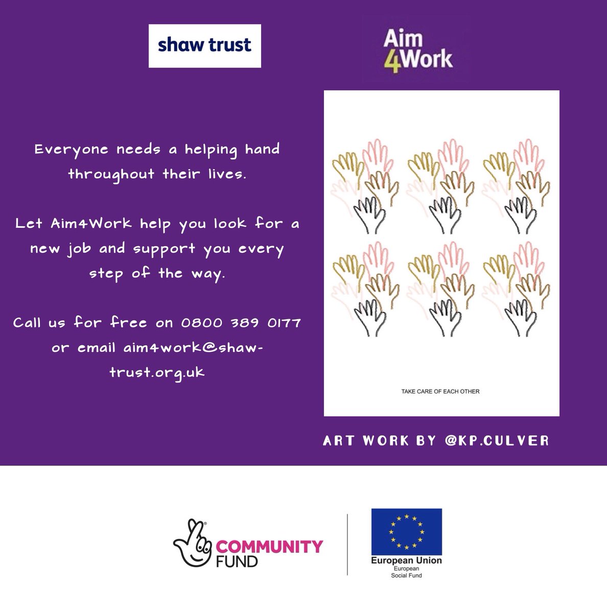 shawtrustwell's tweet photo. Many hands make light work, including looking for work. #unemployed #unemployment #cvwriting #cvtips #cvs #aim4work https://t.co/GLjQQ7UGug