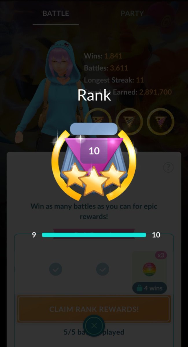 HunterGidget's tweet image. I hit rank 10 today.  It's a big deal for me😊