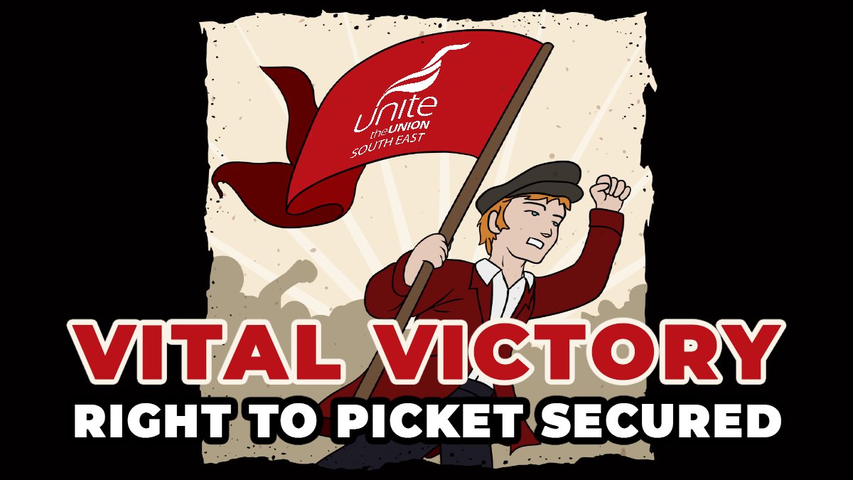 unite_southeast's tweet photo. ✊😷Following @unitetheunion legal challenge the government has been forced to confirm that workers taking lawful industrial action have a #RightToPicket their workplace during the #Covid19 #lockdown. 👏

#UniteWin 🔽
https://t.co/bJPoc7gVgl https://t.co/2GphKkr7lk