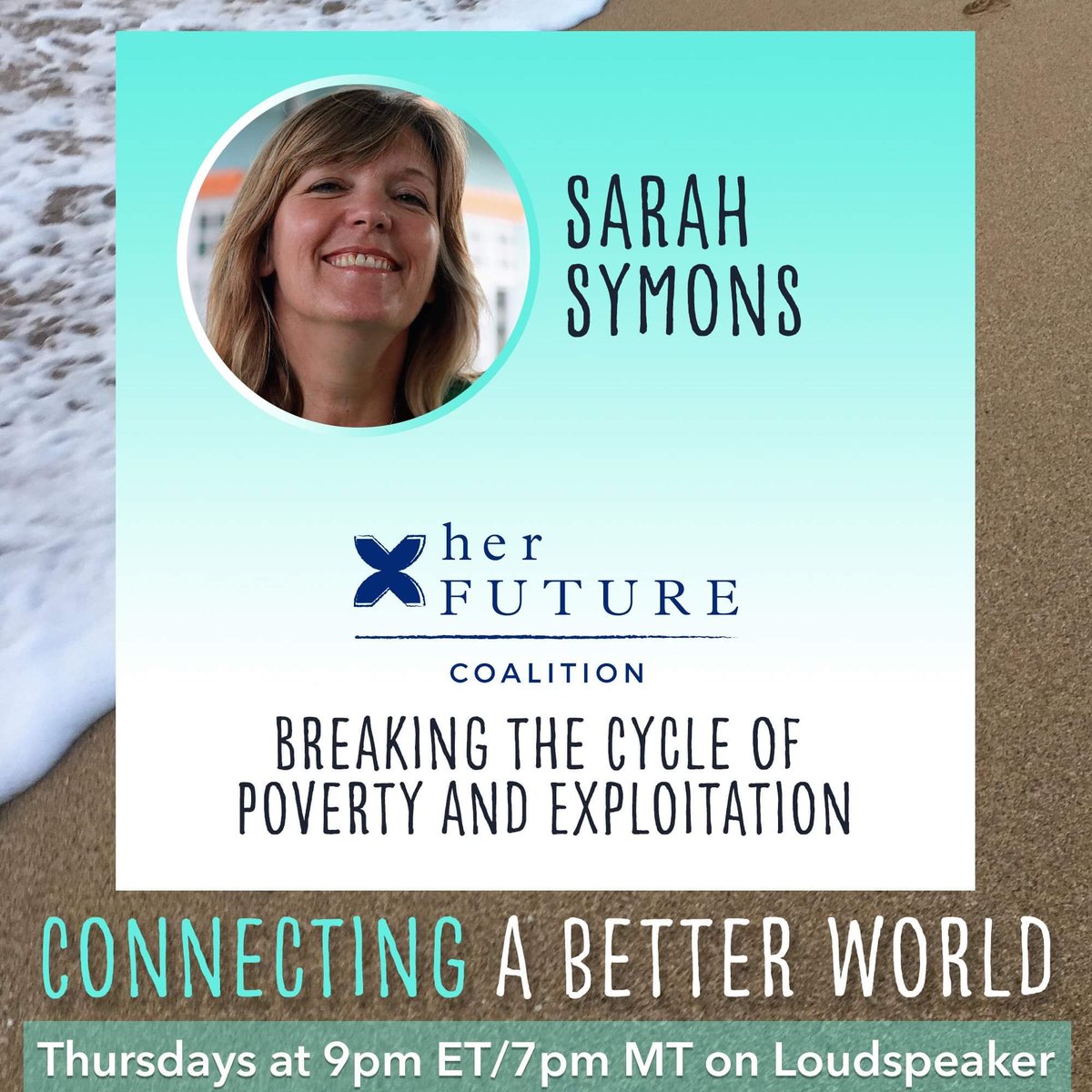 Connect4e's tweet photo. Meet Sarah Symons, founder of @herfutureco an international #charity who’s mission is to break the cycle of #poverty and #exploitation by providing #education and services to #survivors

NEW episodes of #ConnectingABetterWorld are avail on all #podcast apps https://t.co/izYc9A8gXP
