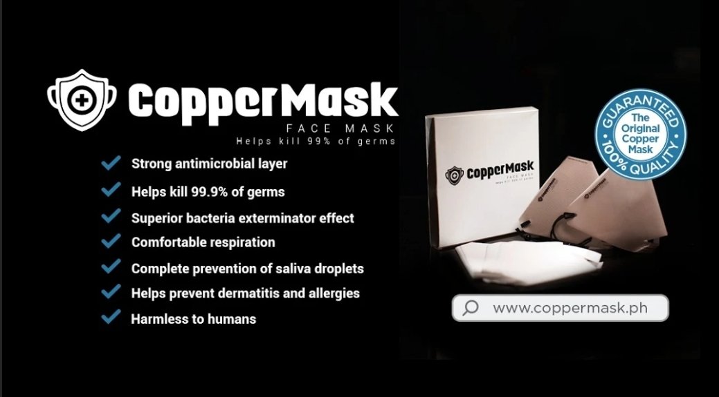 TresSolution's tweet photo. Get your own CopperMask now!!!
Check the link below ⬇️⬇️
https://t.co/TBNDpdESCU

#coppermask #mask #SafetyFirst #ordernow #reusable #facemask https://t.co/xvvnR52Pxn