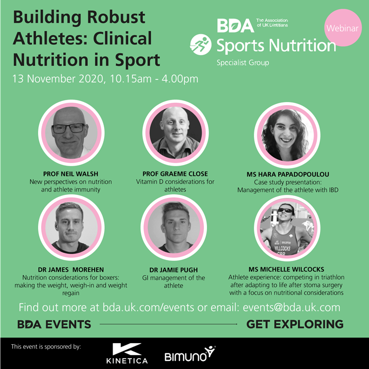 Great day of CPD for our <a href="/healthpro_/">healthpro</a>  Sports Nutrition Practitioners at the <a href="/BDA_SNG/">BDA Sports Nutrition Group</a> "Building Robust Athletes: Clinical Nutrition in Sport" Online Conference. Much to take home and inform practice. Thanks to all involved 👍 #robustathletes <a href="/SENregister/">SENR</a> <a href="/BDA_Events/">BDA Events</a>