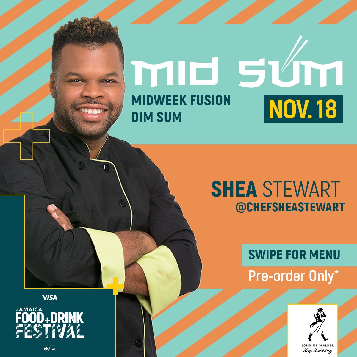 JAFoodandDrink's tweet photo. @chefsheastewart MIDSUM menu is packed with Asian fusion flavour, paired perfectly with @johnniewalkerjm cocktails🍸 Log on to https://t.co/VeuebGC4GH to order yours! #JFDF #JFDF2020 #JAFoodAndDrink https://t.co/2e9R0YTNee