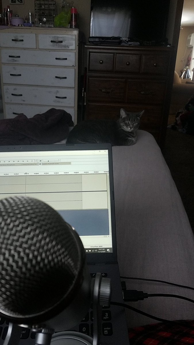 Look who decided to join me at work ☺ She wants you to listen to the newest episode too available now, follow the link in my bio!