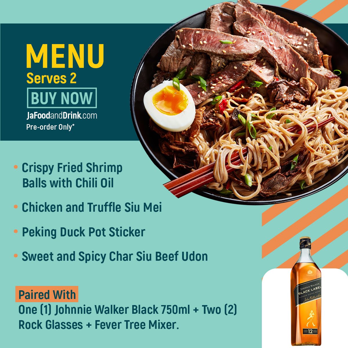 JAFoodandDrink's tweet photo. @tooksiekaycatering has an amazing menu of flavourful delicacies, paired with amazing cocktails from @johnniewalkerjm for you ��� Log on to https://t.co/VeuebGC4GH to order yours! 🥟 #JFDF #JFDF2020 #MIDSUM https://t.co/pb8QZvzb8V