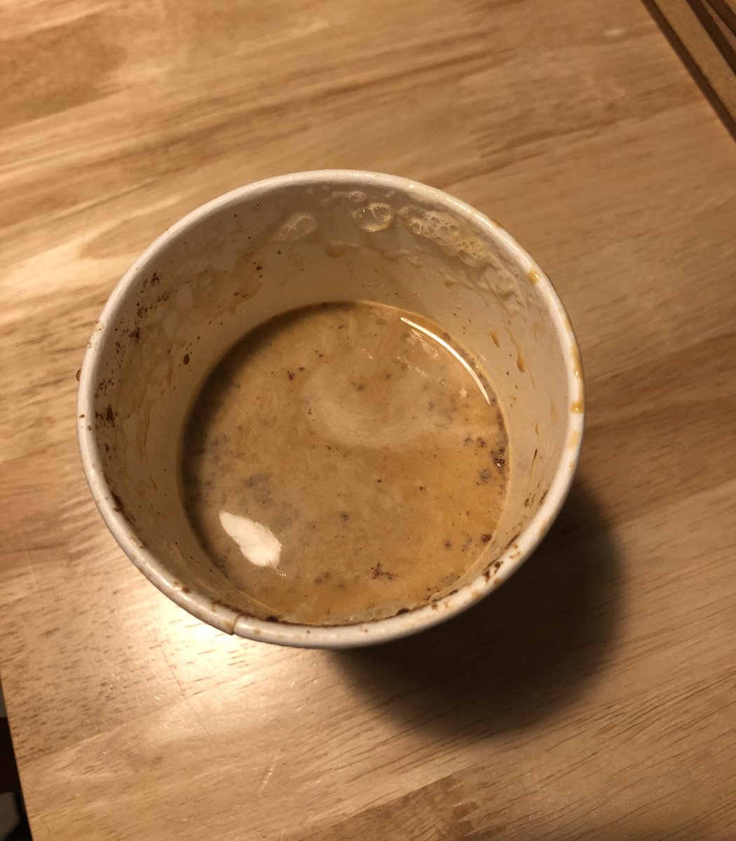 LauraK_Young's tweet photo. @StarbucksUK Someone drank my coffee before I left the store. Cup was only half full! https://t.co/CbpSlFeopM