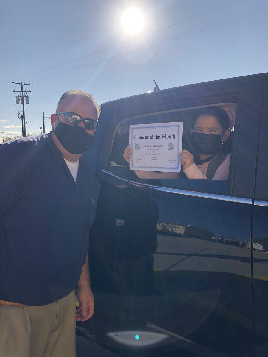 Adelanto Elementary School honors the efforts of our students as we remain on distance learning AND parent dedication! This month we celebrated both students of the month AND parents of the month for October in a drive by ceremony! Go Cougar students and parents!