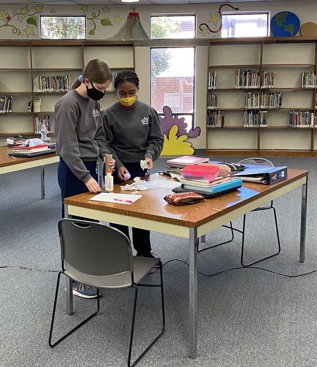 allsaintsacad's tweet photo. Future scientists and engineers? 8th graders at our St. Rose campus completed a STEM construction project this week! https://t.co/sNUDKa4rLJ