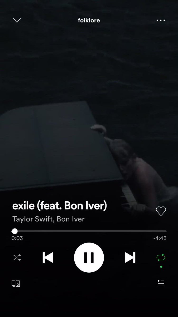 the vertical video of exile in spotify is the same part of the cardigan mv ryan posted when folklore came out