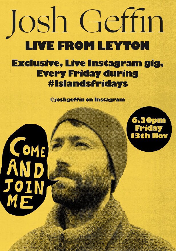 culturerecs's tweet photo. Join @joshgeffin at 6:30 tonight for an Instagram live show featuring tracks from the ‘Islands Ep’ and more..... #instagramlive #instagramlivestream #instagramlivevideo #livefolkmusic #islandsfridays #lockdownlivestream https://t.co/p4uAv6wrVL