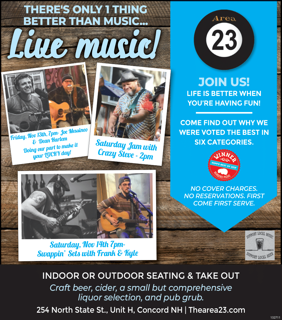 23TheArea's tweet photo. 11/13/20 You made it to the weekend and we've got a great musical lineup for you guys. 

Friday: Swappin' Sets with Joe &amp; Dean 7:03pm

Saturday Jam with Crazy Steve 12:59pm

Saturday Night: Swappin' Sets with Frank &amp; Kyle 7:03pm https://t.co/CSVB4IZU1v