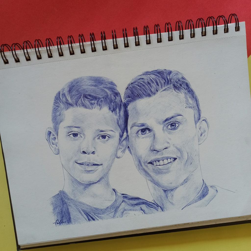 mr_mod__'s tweet photo. Yeaaah 🤩🤩, Legend and his son
@Cristiano 
@georginajaca 
#CristianoRonaldo #criatianojr #cr7 #fanart #cr7fanart https://t.co/t6k1m5TOde
