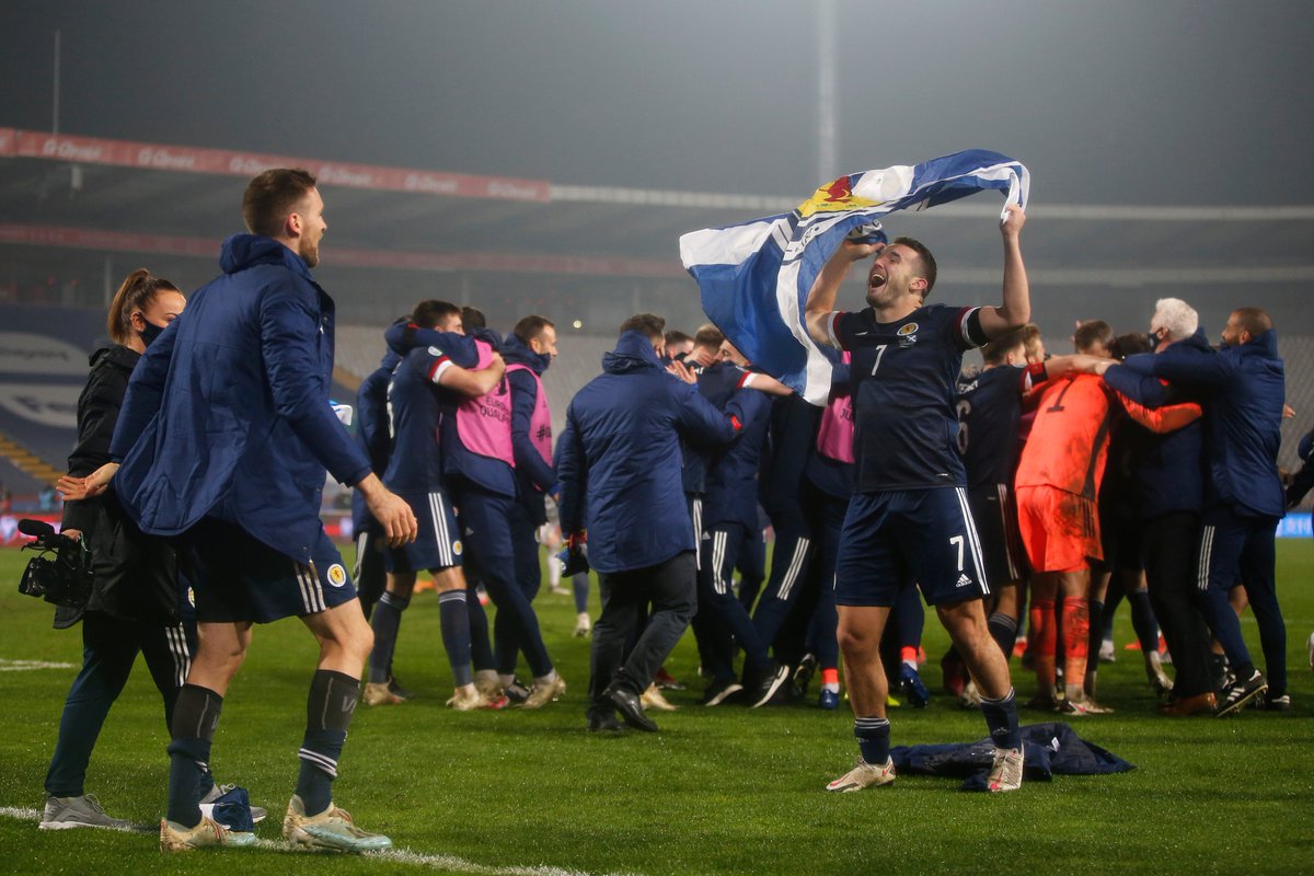 Copa90's tweet photo. Last night, Scotland made it to their first men's major tournament this century and this what qualification has done to the country already (Thread) https://t.co/l3HYMyMM7q
