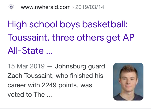 Elliot Thompson isn't real though. He's actually a high school kid Zach Toussaint, who is a basketballer featured in a news report in McHenry County, Illinois, USA,