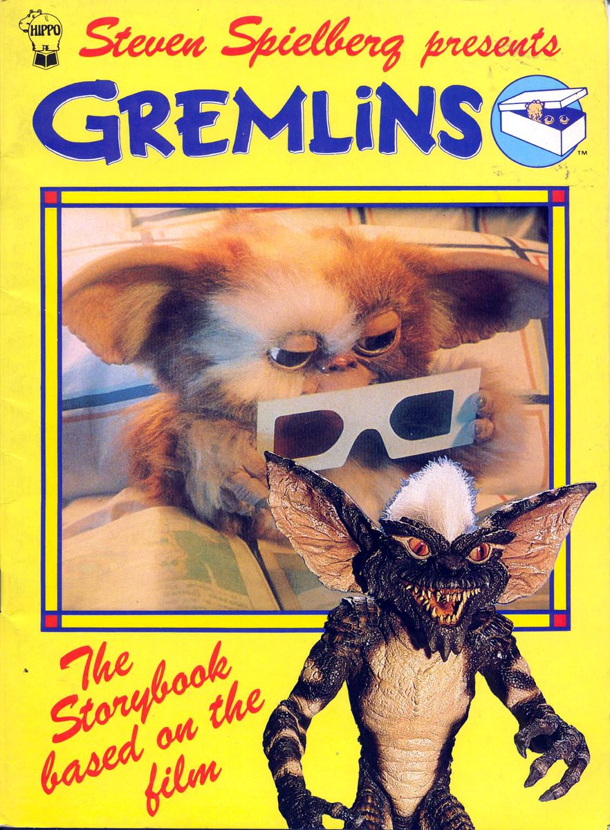 Mary Carey & Jill Mackay, The Gremlins Storybook, Hippo, 1984. Chapbook of 48 pages with text and images from the film. #MaryCarey #JillMackay #Gremlins #StephenSpielberg #film