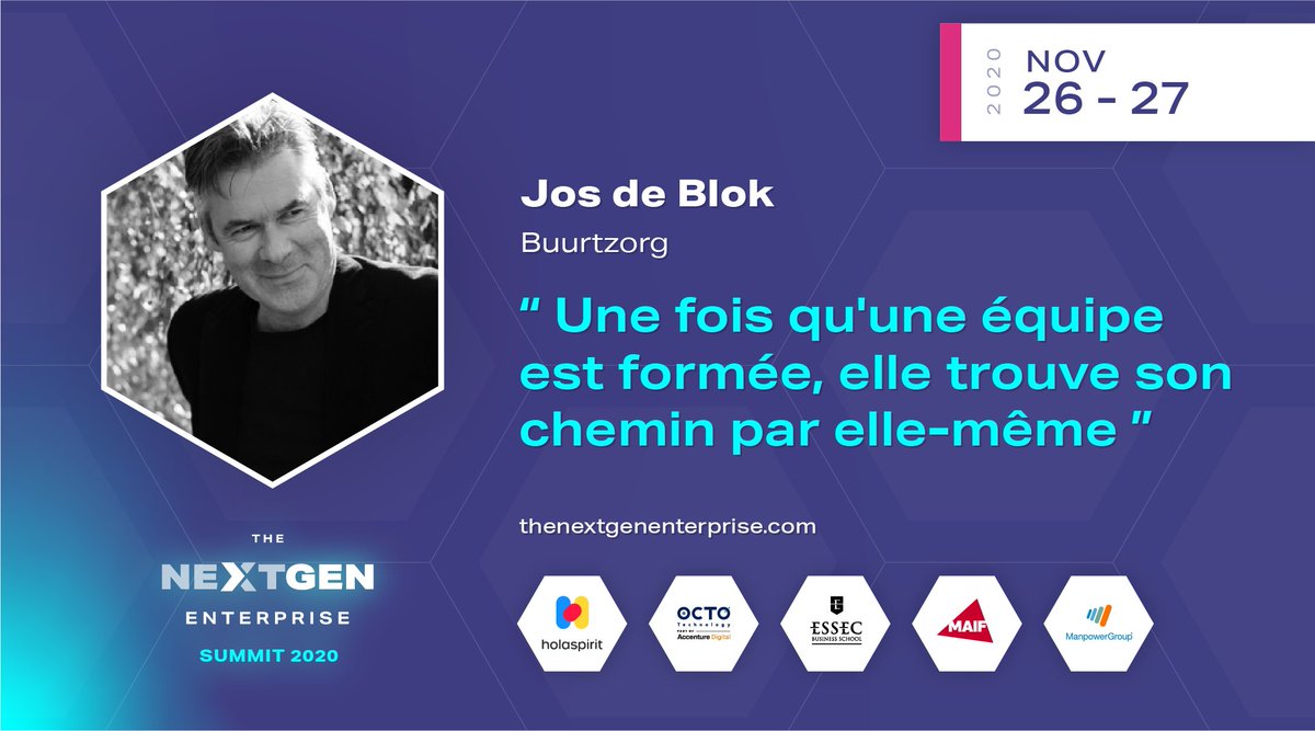 SergeDanan's tweet photo. @josdeblok CEO de @Buurtzorg sera speaker à @TheNextGenEnte2
Il nous parlera de "L'autogestion : la prochaine étape du management ?"
s'inscrire https://t.co/ox1uEbi6h9
#thenextgenenterprise #raisondetre #reinventingorganizations #digitalWorkplace #remoteteam #hybridworkplace https://t.co/GMnm2SOjac