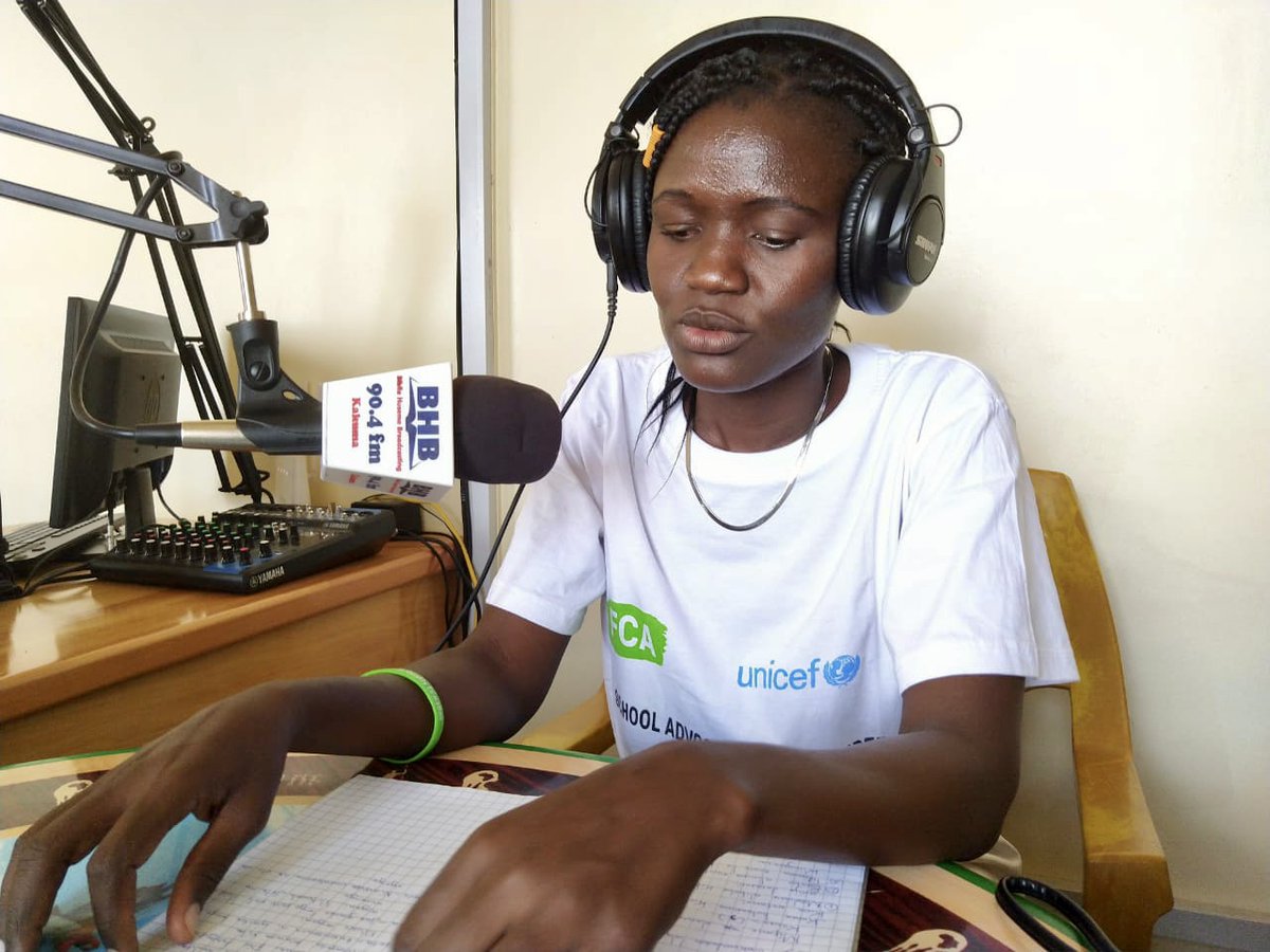 FCA_global's tweet photo. 🎙️Kiswahili language radio lessons for class 5 broadcasted by @BHBKakuma FM help learners continue their education during the #COVID19 pandemic. 

🎒 Together w/ @UNICEFKenya &amp; @UNHCR_Kenya, we respond to everyone's #Right2Education in Kakuma refugee camp.

#LeaveNoOneBehind https://t.co/p4qBvJ7sdr