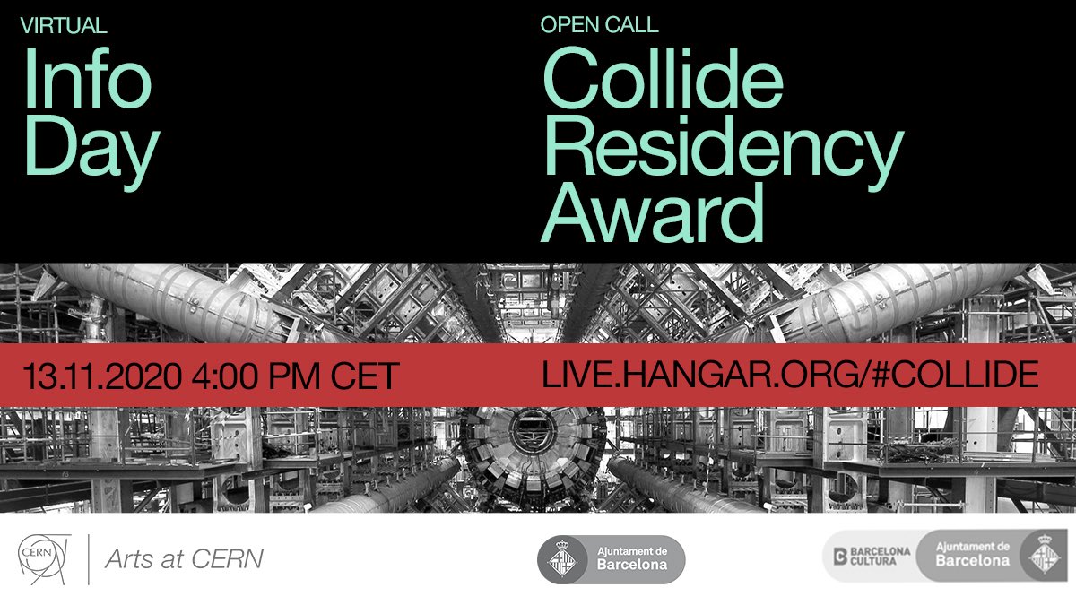 monica_bello's tweet photo. Join us today, we’ll be connecting online to help to clarify doubts about the #CollideResidencyAward, the terms of the call, and to lead about @CERN @BCNCiencia research centres in Geneva and BCN.
📅 13 Nov 4PM CET
❓ #AskCollide
👉https://t.co/Z2KWq6VCu5 https://t.co/o8k7JOyHJQ