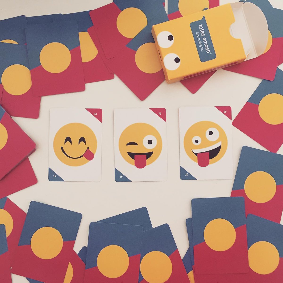 The faces of #friday 😋😜🤪

• Get yourself a lockdown treat • A perfect icebreaker • A SUPERB stocking filler • A family favourite for game night...Visit totesemosh.com now! 

#totesemoshcardgame #cardgame #boardgame #laugh #smile #happy #faces #guesstheemoji #emoji