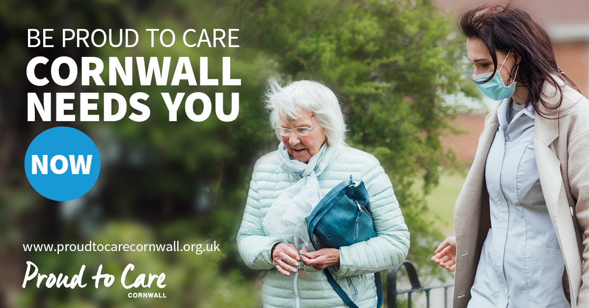 ❗ Cornwall needs you ❗

A new Proud to Care campaign has launched to recruit more social care and health workers in Cornwall.

Full training and support will be provided.

Find out more ➡️ bit.ly/32u9RFg