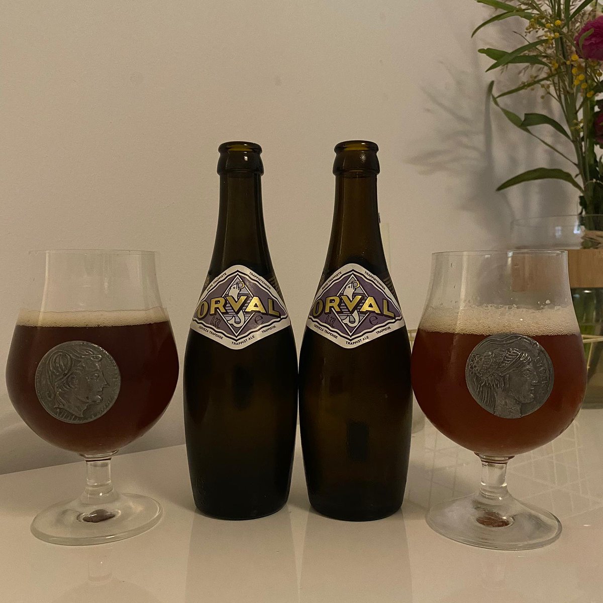 2011 vs 2017 Orval. I'm must say I much prefer the younger friendlier Orval as opposed to the darker, oddly sweet and sticky older bottle.