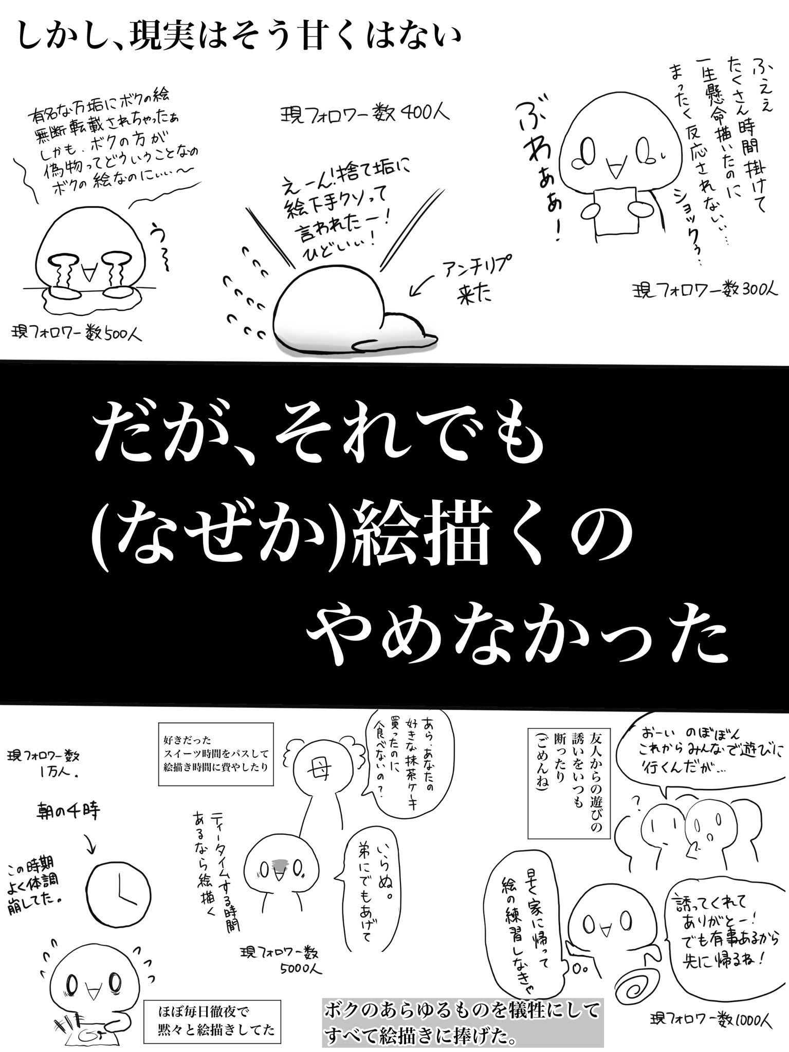 のぼぼん º º ただの顔文字 絵を評価されない悲しさ を知らない絵描きさんなんていないと思うよ T Co Kfdwvougvu Twitter