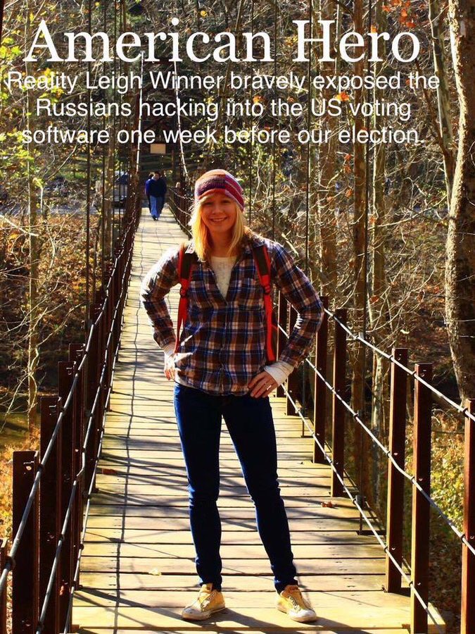Sbengler's tweet photo. @TODAYshow @kwelkernbc Please ask @JoeBiden to #PardonReality #Whistleblower &amp; POW of #TrumpPutin’s attack on our democracy. https://t.co/d8IN3qA2b2 USAF veteran #RealityWinner sent proof of Russian hacking &amp; meddling in 2016 elections to @theintercept Trump KNOWS tweeted her 63 month sentence "UNFAIR" https://t.co/wCTyMKLFMh